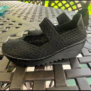 Bernie Mev. Lulia wedge woven maryjane shoes 40 (9-9.5)